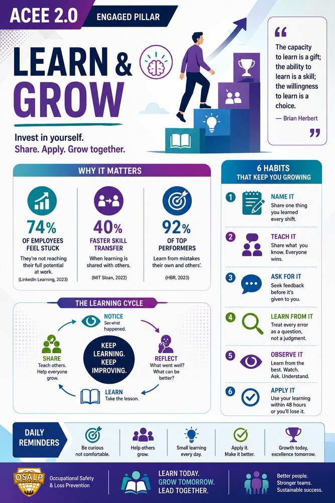 ACEE 2.0 behaviour poster &mdash; Learn & Grow